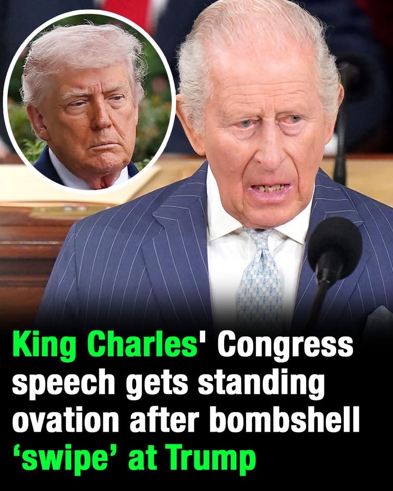 King Charles’ Congress speech gets standing ovation after bombshell ‘swipe’ at Trum