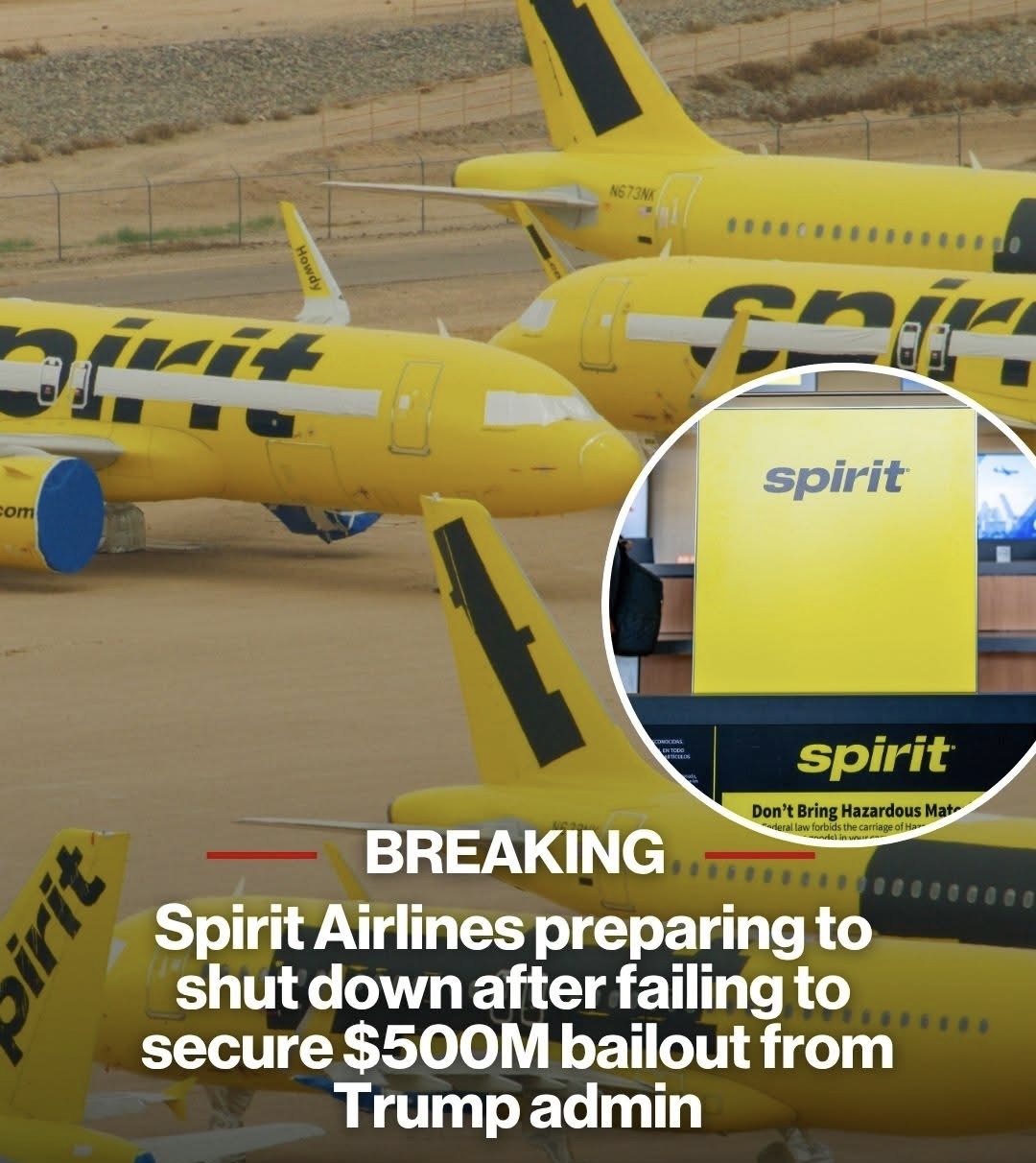 Trump says Spirit Airlines deal still possible after report $500M bailout fell apart