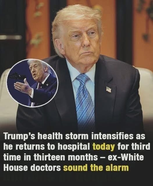 Donald Trump expected to visit a military hospital today for a scheduled appointment