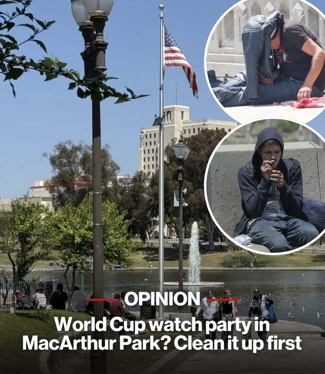 World Cup watch party in MacArthur Park? Clean it up first